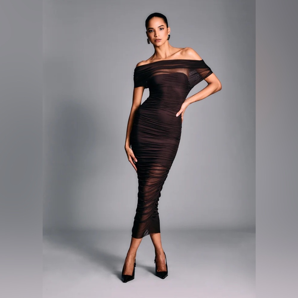MESH MIDI DRESS